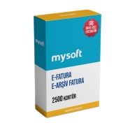 MYSOFT 2.500 KONTÖR MYS 2.500 E-Fatura Yazılımı