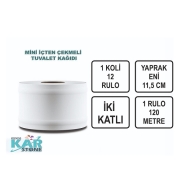 KARSTONE KS5050 MİNİ 12'li İÇTEN ÇEKMELİ İÇİN RULO 34 g/m² ÇİFT KAT Tuvalet K...