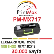 PRINTMAX PM-MX717 PM-MX717 30000 Sayfa SİYAH MUADIL Lazer Yazıcılar / Faks Ma...