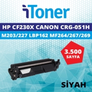 İTONER TMP-CF230X HP CF230X/CRG-051H 3500 Sayfa SİYAH MUADIL Lazer Yazıcılar ...