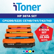 İTONER TMP-307A-SET HP CE740A/CE741A/CE742A/CE743A 28900 Sayfa 4 RENK ( MAVİ,...