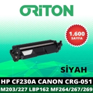 ORİTON TME-CF230A HP CF230A/CRG-051 1600 Sayfa SİYAH MUADIL Lazer Yazıcılar /...
