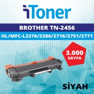 İTONER TMP-TN2456 BROTHER TN-2456 3000 Sayfa SİYAH MUADIL Lazer Yazıcılar / F...