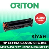 ORİTON TME-CF410A HP CRG-046/CF410A 2300 Sayfa SİYAH MUADIL Lazer Yazıcılar /...