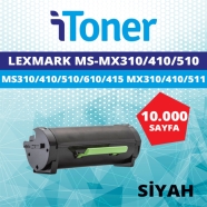 İTONER TMP-MSMX10K LEXMARK MX-310/410/510/610 , MS-410/510/610 10000 Sayfa Sİ...