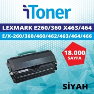 İTONER TMP-E260-18K LEXMARK E260/E360/E460/E462/X463/X464/X466 18000 Sayfa Sİ...