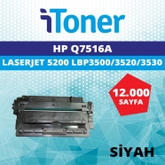 İTONER TMP-7516 HP Q7516A 12000 Sayfa SİYAH MUADIL Lazer Yazıcılar / Faks Mak...