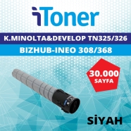 İTONER TMP-TN325-TN326 KONICA MINOLTA & DEVELOP TN325/TN326 30000 Sayfa SİYAH...