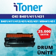 İTONER OKI 44574307/44574302 TMP-B401-B411-B431-DRUM MUADIL Drum (Tambur)