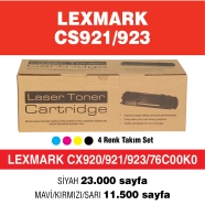 ASCONN AP-CS921 LEXMARK CS-921 SET 57500 Sayfa SİYAH MUADIL Lazer Yazıcılar /...