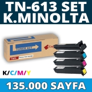 KOPYA COPIA YM-TN613-SET KONICA MINOLTA TN613-SET 135000 Sayfa 4 RENK ( MAVİ,...