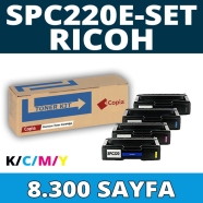 KOPYA COPIA YM-SPC220E-SET RICOH SPC220E-SET 8300 Sayfa 4 RENK ( MAVİ,SİYAH,S...