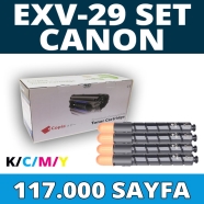 KOPYA COPIA YM-CEXV29-SET CANON CEXV29-SET 117000 Sayfa 4 RENK ( MAVİ,SİYAH,S...