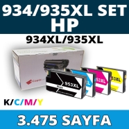 KOPYA COPIA YM-934XL-935XL-SET HP 934XL/935XL KCMY 3475 4 RENK ( MAVİ,SİYAH,S...