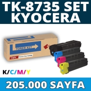 KOPYA COPIA YM-TK-8735-KCMY-SET KYOCERA TK-8735 205K 205000 Sayfa 4 RENK ( MA...