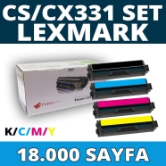 KOPYA COPIA YM-CS331-CX331-SET LEXMARK CS331/CX331 18000 Sayfa 4 RENK ( MAVİ,...