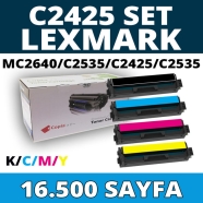 KOPYA COPIA YM-C2425-SET LEXMARK MC2640/C2535/C2425/C2535 16500 Sayfa 4 RENK ...