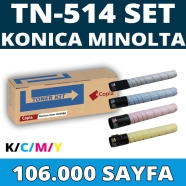 KOPYA COPIA YM-TN514-SET KONICA MINOLTA & DEVELOP TN514K/TN514C/TN514M/TN514Y...
