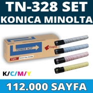 KOPYA COPIA YM-TN328-SET KONICA MINOLTA & DEVELOP TN328K/TN328C/TN328M/TN328Y...