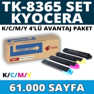 KOPYA COPIA YM-TK8365-SET KYOCERA TK-8365 KCMY 61000 Sayfa 4 RENK ( MAVİ,SİYA...