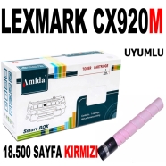 AMIDA P-LCX920M LEXMARK CX920M 11500 Sayfa KIRMIZI (MAGENTA) MUADIL Lazer Yaz...