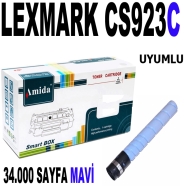 AMIDA P-LCX921C LEXMARK CX921C 34000 Sayfa MAVİ (CYAN) MUADIL Lazer Yazıcılar...
