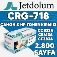 JETDOLUM JET-CRG718MA CANON CC533A/CE413A/CF383A/CRG-718 2800 Sayfa KIRMIZI (...