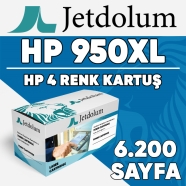 JETDOLUM JET-950XL-TAKIM HP 950XL & 951XL KCMY 6200 4 RENK ( MAVİ,SİYAH,SARI,...