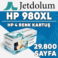JETDOLUM JET-980XL-TAKIM HP 980XL KCMY 29800 4 RENK ( MAVİ,SİYAH,SARI,KIRMIZI...