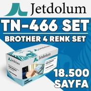 JETDOLUM JET-TN466-TAKIM BROTHER TN-466BK/TN-466C/TN-466M/TN-466 KCMY 18500 S...