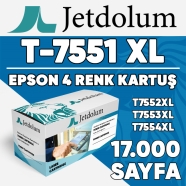JETDOLUM JET-T7551-TAKIM EPSON T7551XL/T7552XL/T7553XL/T7554XL KCMY 17000 4 R...