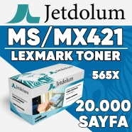 JETDOLUM JET-MS/MX421 LEXMARK MS421/MX421/565X 20000 Sayfa SİYAH MUADIL Lazer...