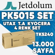 JETDOLUM JET-PK5015-TAKIM UTAX TRIUMPH ADLER PK-5015/TK-5240 KCMY 13000 Sayfa...