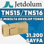 JETDOLUM JET-TN515 KONICA MINOLTA & DEVELOP TN-515/TN-516 31200 Sayfa SİYAH M...