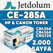 JETDOLUM JET-CRG725 CANON CB435A/CB436A/CE285A 2000 Sayfa SİYAH MUADIL Lazer ...