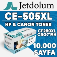 JETDOLUM JET-CRG719HXL CANON CE505XL/CF280XL/CRG-719H 10000 Sayfa SİYAH MUADI...