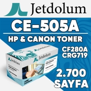 JETDOLUM JET-CRG719 CANON CE505A/CF280A/CRG-719 2700 Sayfa SİYAH MUADIL Lazer...