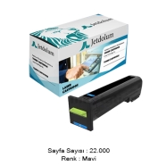 JETDOLUM JET-72K5XC0 LEXMARK CS820-72K5XC0 22000 Sayfa MAVİ (CYAN) MUADIL Laz...