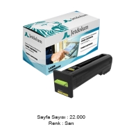 JETDOLUM JET-72K5XY0 LEXMARK CS820-72K5XY0 22000 Sayfa SARI (YELLOW) MUADIL L...