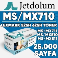 JETDOLUM JET-MS/MX810H LEXMARK MS-MX-710/711/810/811/812 525H & 625H 25000 Sa...