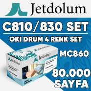 JETDOLUM OKI C810/C830/MC860 KCMY JET-C810-TAKIM-DRUM MUADIL Drum (Tambur)