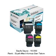 JETDOLUM JET-C/X544-TAKIM LEXMARK C544/X544 KCMY 18000 Sayfa 4 RENK ( MAVİ,Sİ...