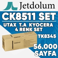 JETDOLUM JET-CK8511-TAKIM UTAX TRIUMPH ADLER CK-8511/TK-8345 KCMY 56000 Sayfa...