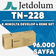 JETDOLUM JET-TN228-TAKIM KONICA MINOLTA & DEVELOP TN-228 KCMY 96000 Sayfa 4 R...
