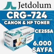 JETDOLUM JET-CRG724 CANON CE255A/CRG-724 6000 Sayfa SİYAH MUADIL Lazer Yazıcı...