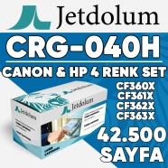 JETDOLUM JET-CRG040H-TAKIM CANON CRG-040H/CF360X/CF361X/CF362X/CF363X KCMY 42...