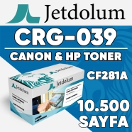 JETDOLUM JET-CRG039 CANON CRG-039/CF281A 10500 Sayfa SİYAH MUADIL Lazer Yazıc...