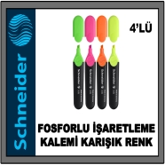 SCHNEIDER 1504/1505/1506/1509 JOB 150 FOSFORLU İŞARETLEME KALEMİ 4 LÜ BLİSTER...