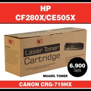 LONG LIFE LHCE505X/CF280X HP CE505X/CF280X 6900 Sayfa SİYAH MUADIL Lazer Yazı...