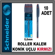 SCHNEIDER 8572 KIRMIZI 0,6 mm F (İnce) TOPBALL 857 KONİK UÇLU ROLLER KALEM 0,...